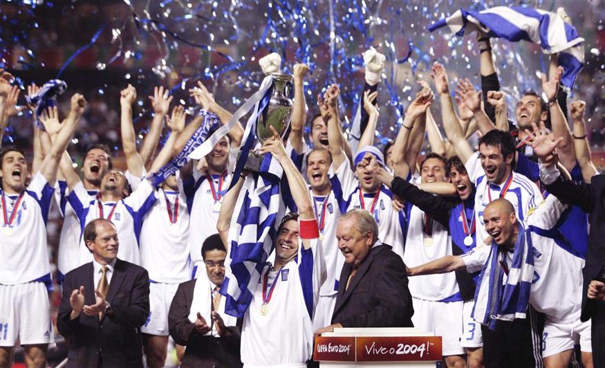 Η Ελλάδα πρωταθλήτρια Ευρώπης στο Euro 2004 (copyright: Intime)