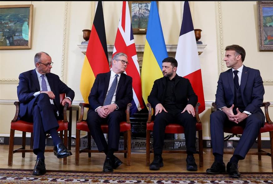 Συνάντηση Ζελένσκι με Στάρμερ, Μακρόν και Μερτς στο Λονδίνο (AP)