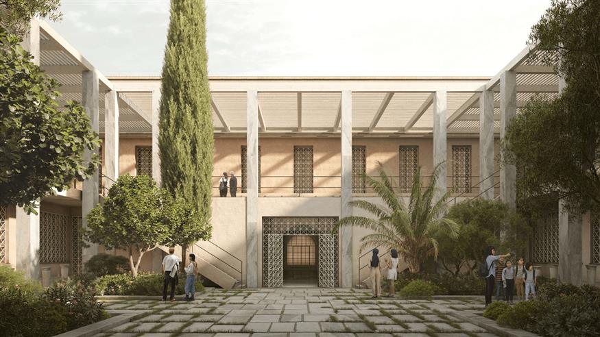 Φωτορεαλιστική απεικόνιση εξωτερικού χώρου Επιγραφικού Μουσείου (ΥΠΠΟΑ) Φωτορεαλιστική απεικόνιση εξωτερικού χώρου Επιγραφικού Μουσείου (ΥΠΠΟΑ)