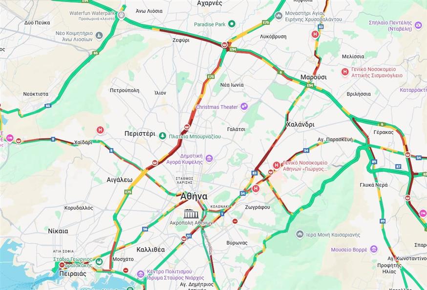 Κυκλοφορία σήμερα στην Αττική (25/11)