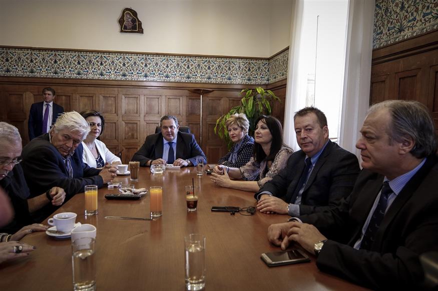 Στιγμιότυπο από συνεδρίαση της ΚΟ των ΑΝΕΛ (Eurokinissi/αρχείο)