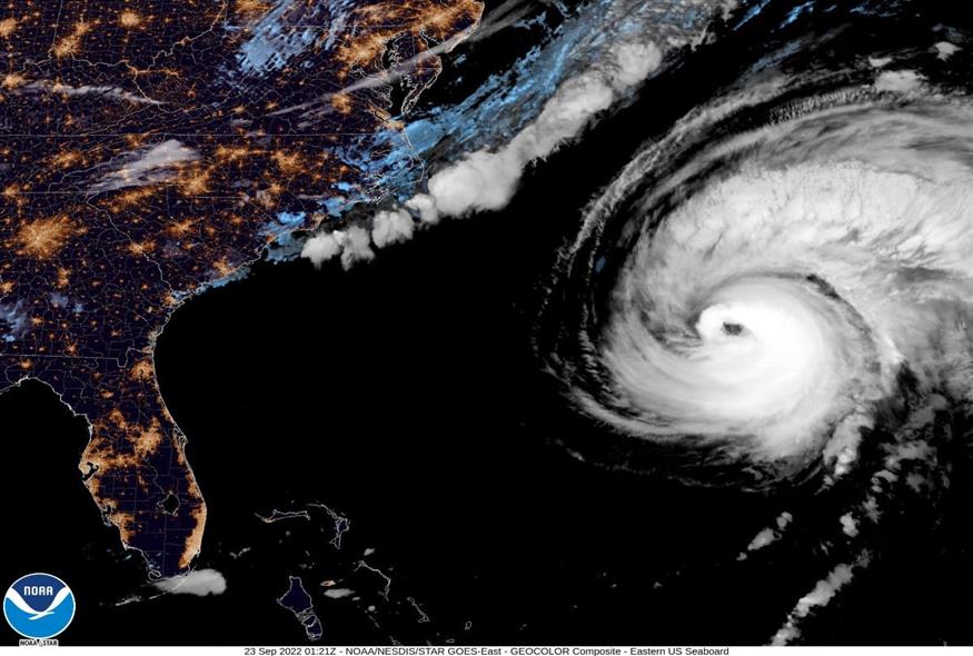 Δορυφορική εικόνα του κυκλώνα Φιόνα/Ap Photos