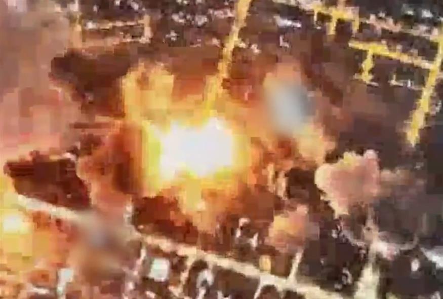 (Ισραηλινή επίθεση στο καταφύγιο του Αλί Χαμενεΐ. Πηγή: X)