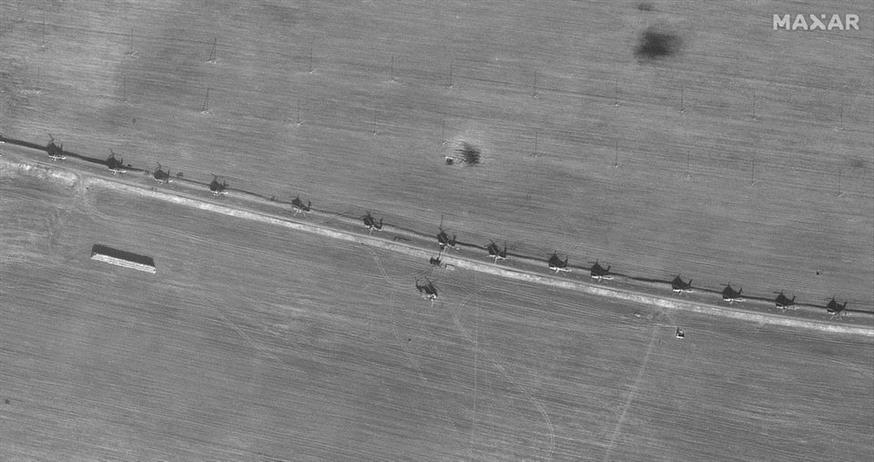 Δορυφορικές εικόνες δείχνουν νέα μεγάλη ανάπτυξη δυνάμεων της Ρωσίας στη Λεωκορωσία