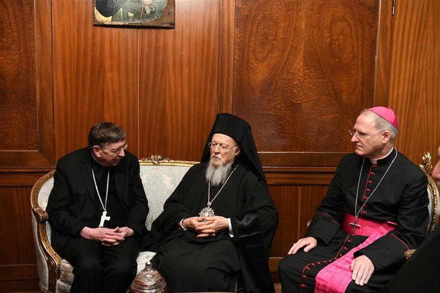 Ο Οικουμενικός Πατριάρχης με την αντιπροσωπεία της Ρωμαιοκαθολικής Εκκλησίας