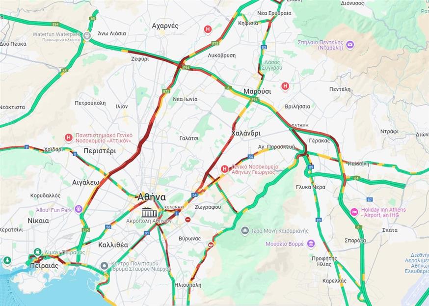 Κυκλοφορία στους δρόμους σήμερα (16/9)