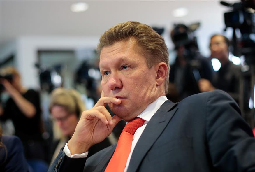 Ο επικεφαλής της Gazprom, Αλεξέι Μίλερ (AP Photo/Markus Schreiber)