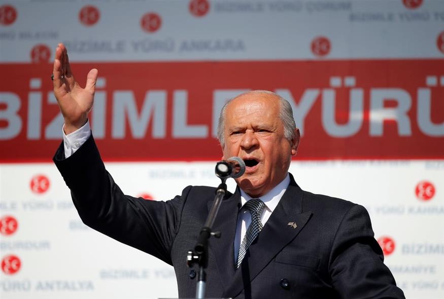 O πρόεδρος του Εθνικιστικού Κινήματος (MHP), Ντεβλέτ Μπαχτσελί (ΑP)