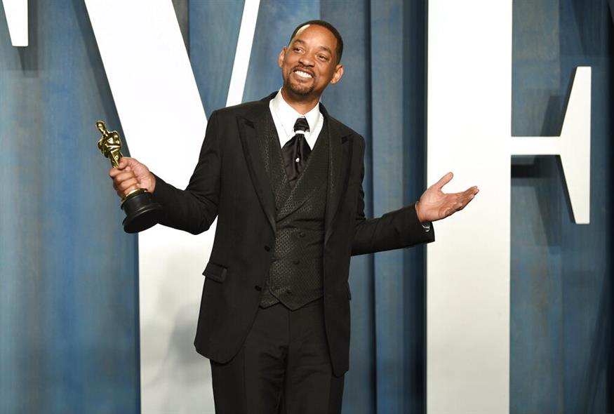 O Will Smith στην τελετή των Όσκαρ/Photo by Evan Agostini/Invision/AP