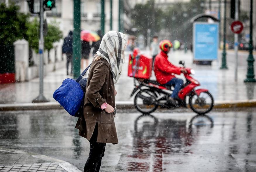 Βροχή στην Αθήνα (ΓΙΑΝΝΗΣ ΠΑΝΑΓΟΠΟΥΛΟΣ / EUROKINISSI)