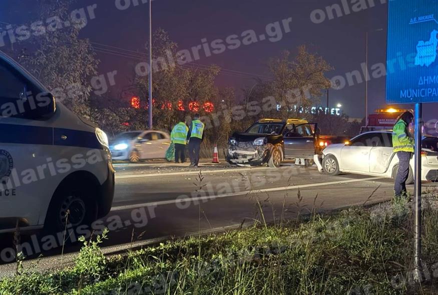 Τροχαίο στη Λάρισα (onlarissa.gr)