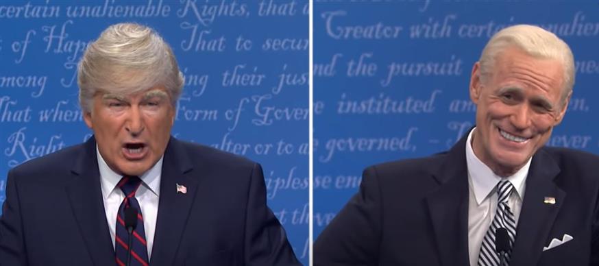 Άλεκ Μπαλντουιν και Τζιμ Κάρει σατίρισαν το πρώτο debate Τραμπ - Μπάιντεν (Πηγή: youtube)