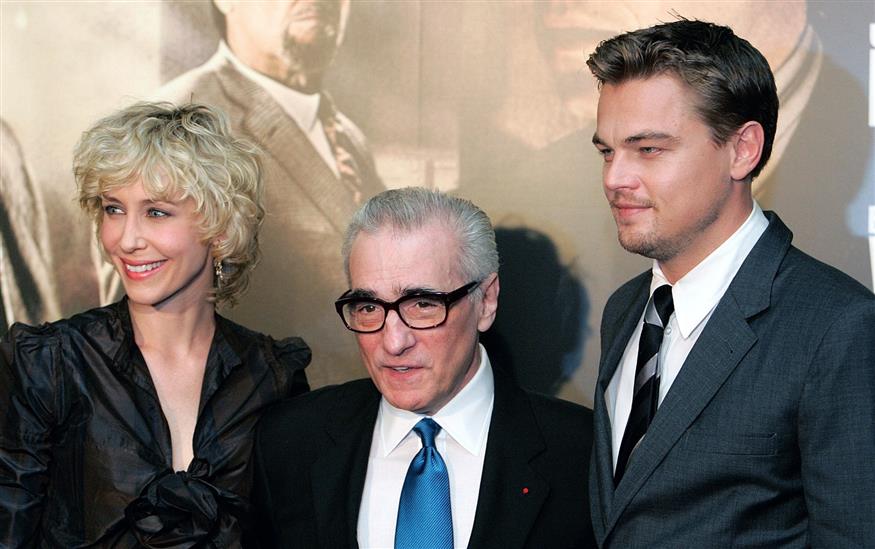 Vera Farmiga,  Martin Scorcese και Leonardo DiCaprio (AP photo)
