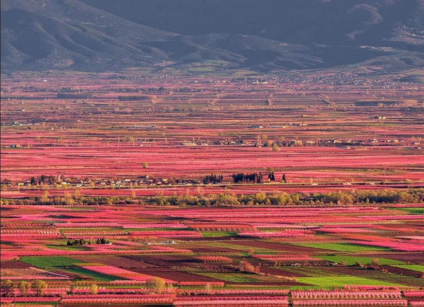 Υπέροχο τοπίο με χρώματα ροδακινί (voria.gr)