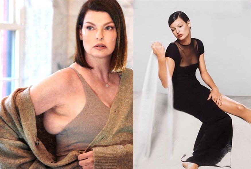 Η Λίντα Εβαντζελίστα δείχνει την παραμόρφωση στο σώμα της στο People (αποκλειστικό People.com) - Αριστ. φωτο Richard Avedon / Instagram Evangelista
