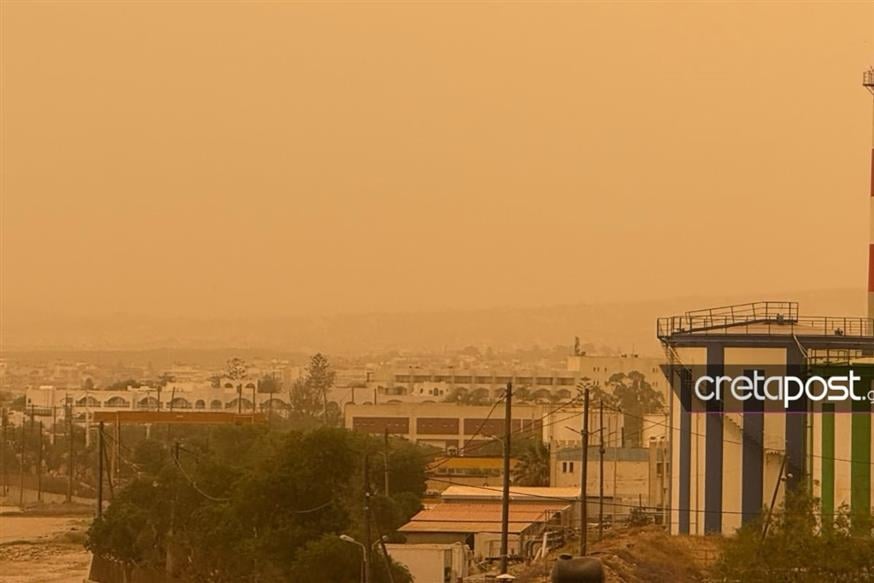 Πέπλο σκόνης πνίγει τις πόλεις της Κρήτης (cretapost.gr)