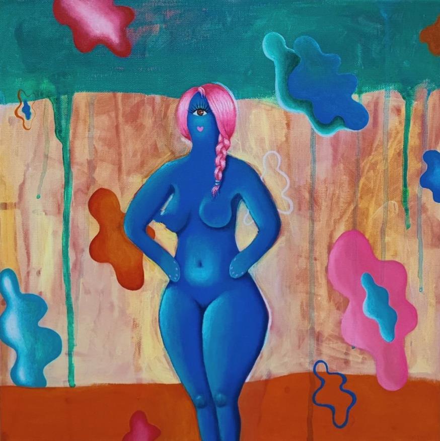 Eκθεση Μotion two του project Ma.Ge.N.T.A. Μάρκος Καρπούζης, ακρυλικό σε καμβά 40x40 εκ.