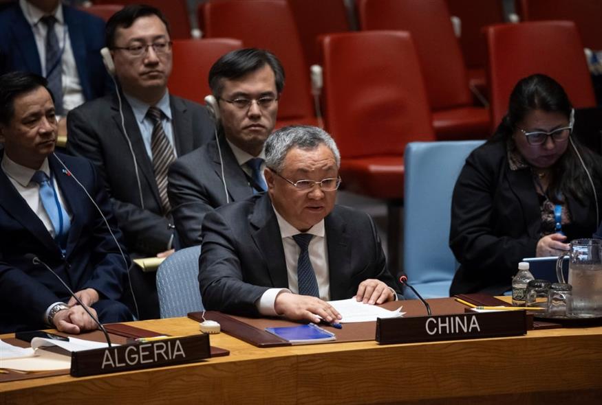 Ο πρέσβης της Κίνας στον ΟΗΕ Fu Cong (AP)