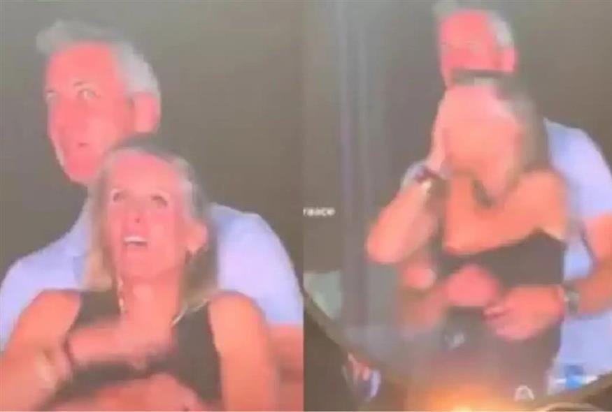 Τους «κάρφωσε» η  «kiss cam» (Video Capture)