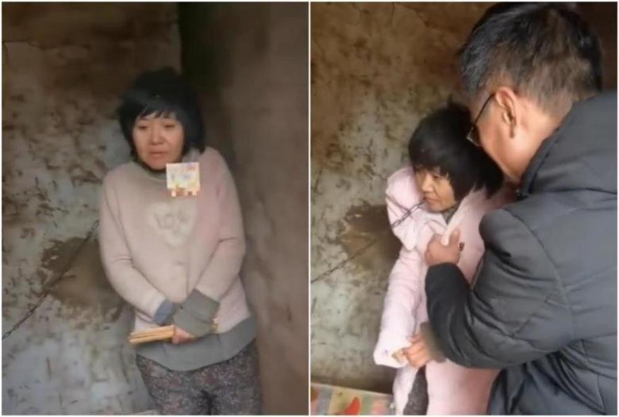 Αλυσοδεμένη γυναίκα στην Κίνα / MANYA KOETSE/TWITTER
