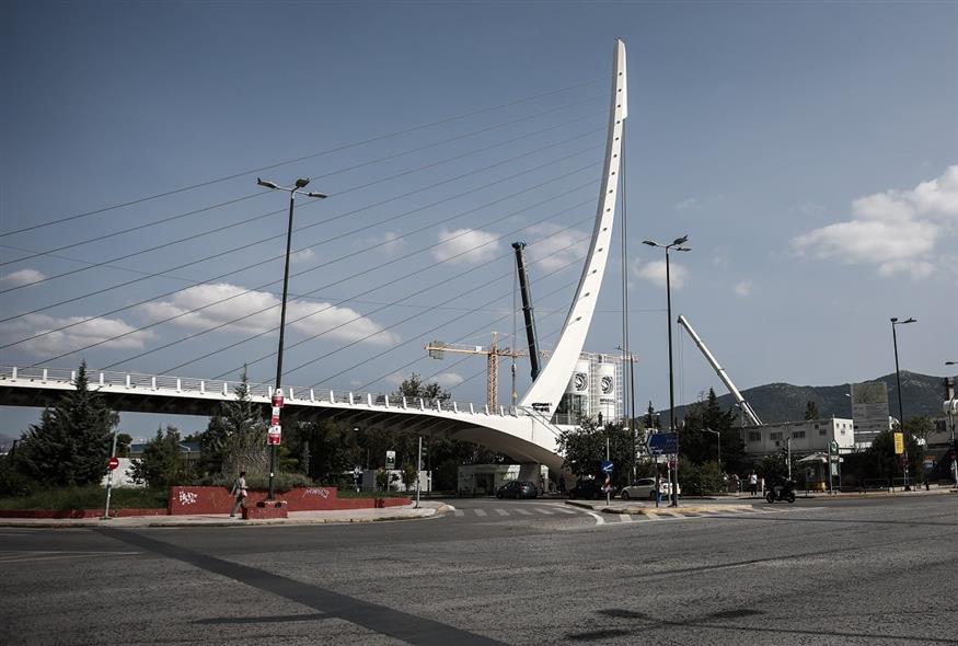 Πεζογέφυρα Καλατράβα (Eurokinissi)