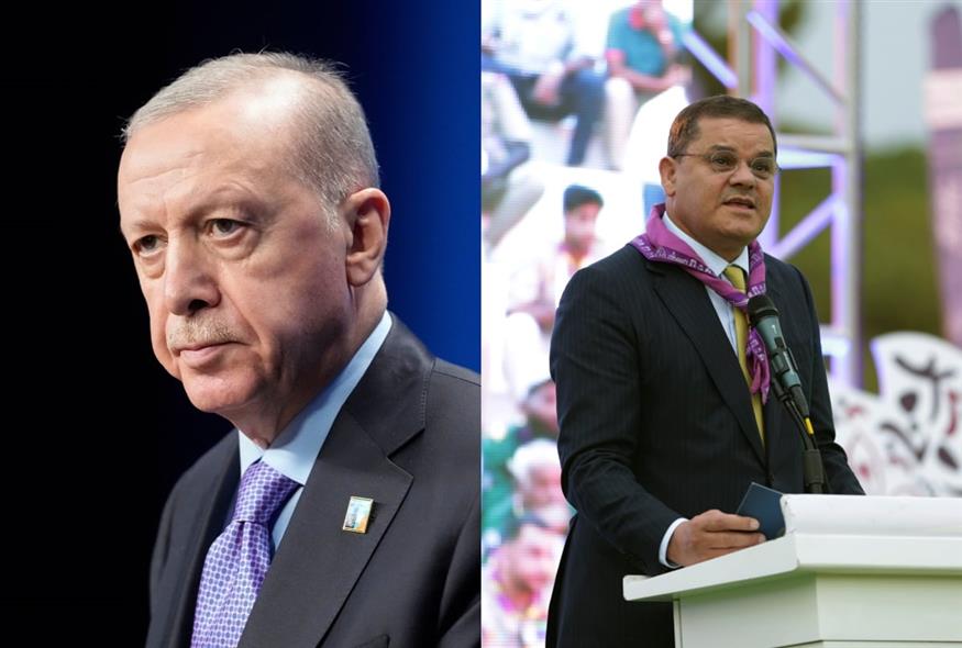 Διακηρύξεις φιλίας και στενής συνεργασίας με την Άγκυρα από τον Λίβυο μεταβατικό πρωθυπουργό Αμπντούλ Χαμίντ Ντμπεϊμπά (AP)