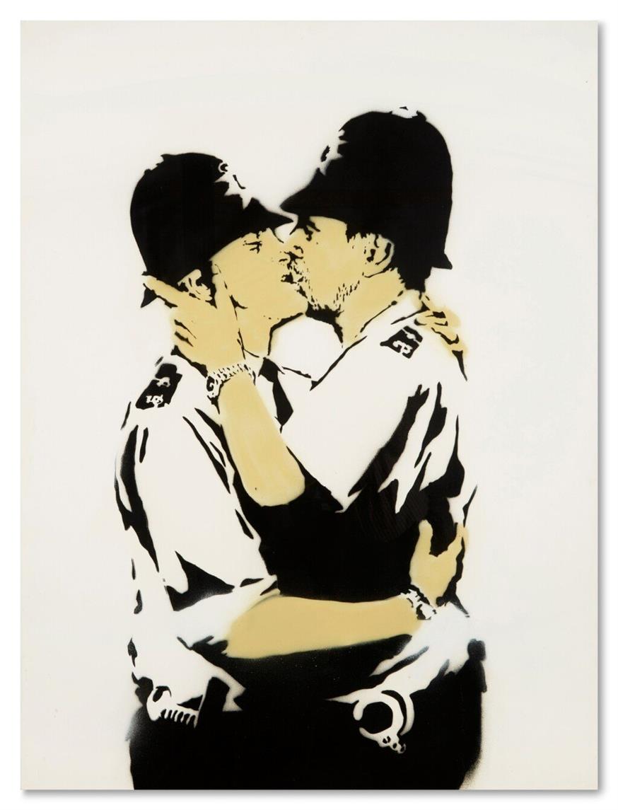 Το έργο Kissing Coppers του Banksy