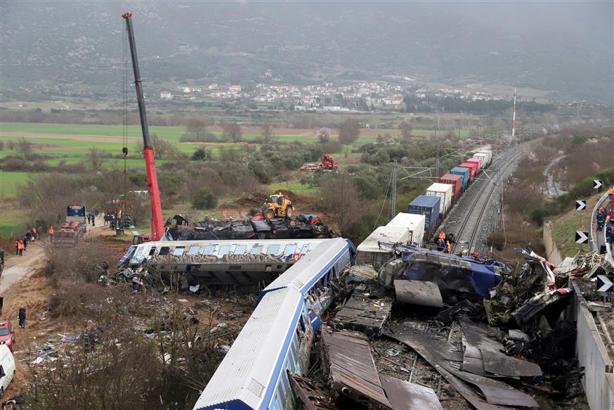 Σύγκρουση τρένων στα Τέμπη (AP Photo/Vaggelis Kousioras)