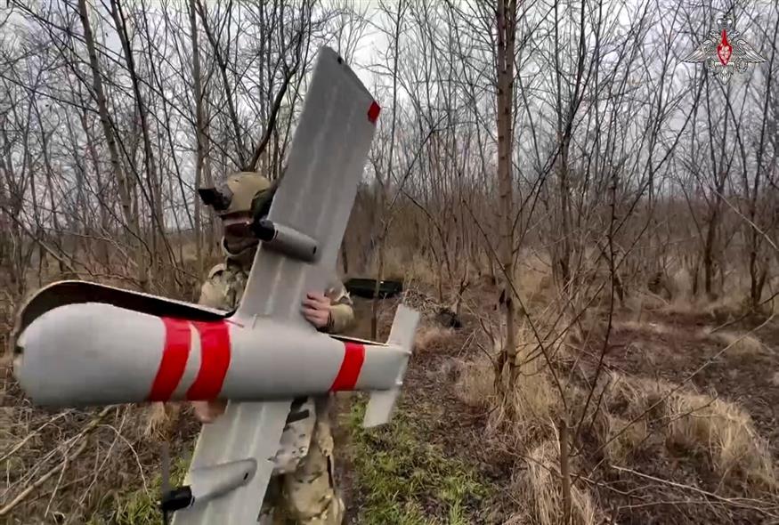 Ρωσικό drone (Russian Defense Ministry Press Service via AP)