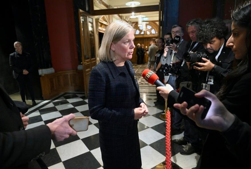 Η Πρωθυπουργός της Σουηδίας και αρχηγός των Σοσιαλδημοκρατών, Μαγκνταλένα Άντερσον /EPA