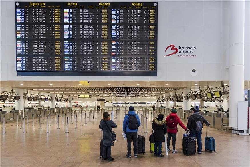 Το αεροδρόμιο των Βρυξελλών  (AP Photo/Geert Vanden Wijngaert)