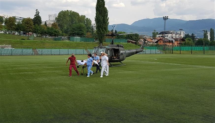 Ο Σπάχιτς μεταφέρθηκε εσπευσμένα με στρατιωτικό ελικόπτερο σε νοσοκομείο του Σεράγεβο
