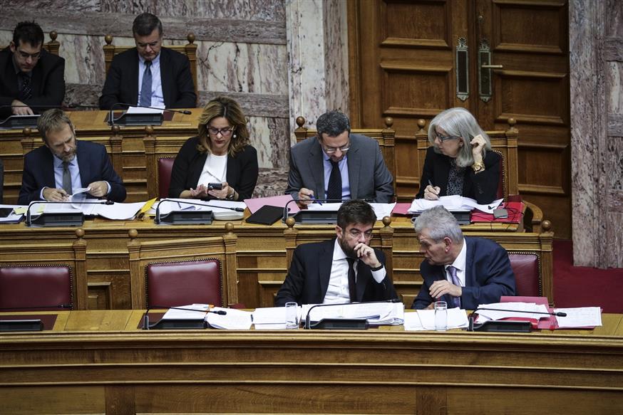Συζήτηση του νομοσχεδίου του υπουργείου Δικαιοσύνης για το πόθεν έσχες στη Βουλή (Eurokinissi/Γιάννης Παναγόπουλος)