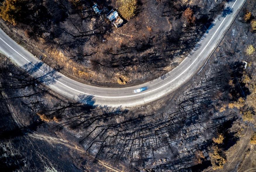 Πυρκαγιές - Εύβοια - Εικόνα από drone