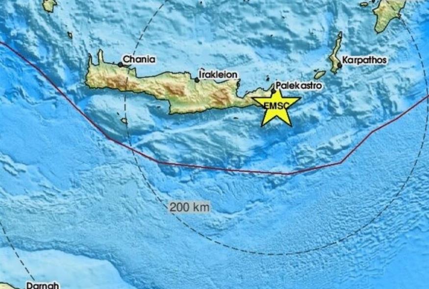 Σεισμός ανοικτά του Λασιθίου