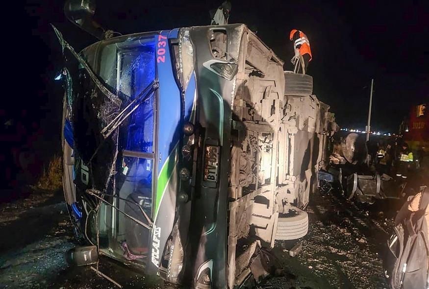 Τροχαίο με λεωφορείο στο Περού (Peru's Highway Police, via AP)