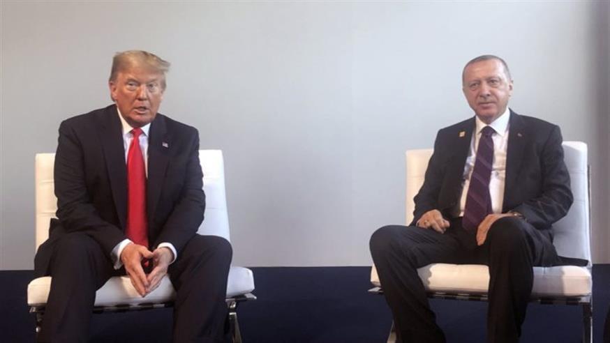 Ο Πρόεδρος των ΗΠΑ και ο Τούρκος Πρόεδρος (copyright: Twitter, @yasiremres)