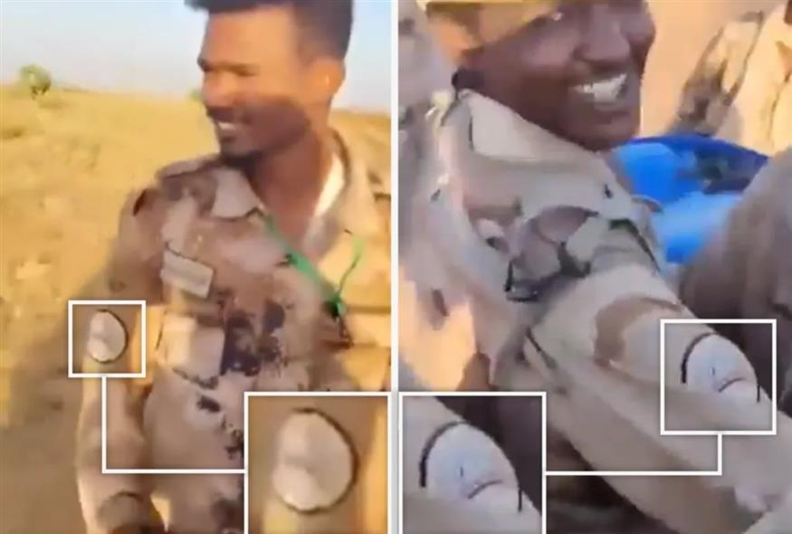 Μαχητές των RSF με διακριτικά της παραστρατιωτικής οργάνωσης στις στολές τους (BBC) Μαχητές των RSF με διακριτικά της παραστρατιωτικής οργάνωσης στις στολές τους (BBC)