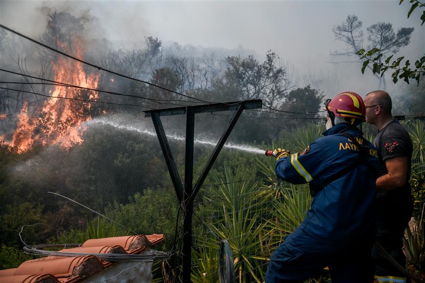 Πυρκαγιά στη περιοχή Μαρκάτι Κερατέας (EUROKINISSI / ΜΙΧΑΛΗΣ ΚΑΡΑΓΙΑΝΝΗΣ)