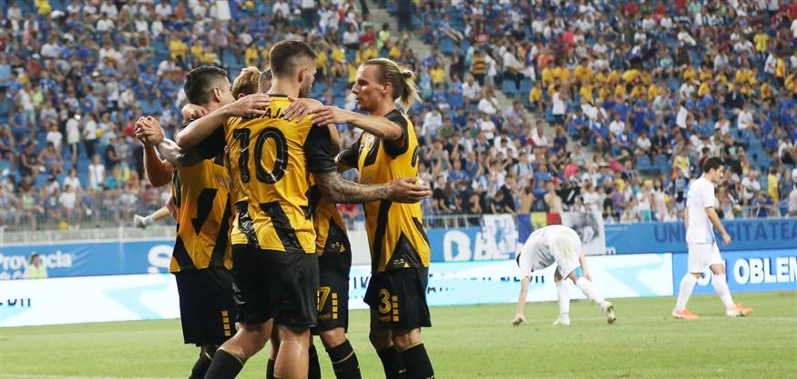 Η ΑΕΚ με τη νίκη της στη Ρουμανία πρόσφερε βαθμούς στο ελληνικό ποδόσφαιρο (copyright: Intime)