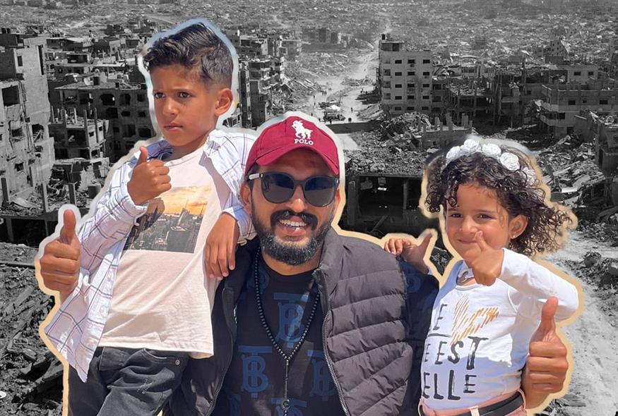 Ο Αμπντουλάχ Χαλέντ με τα παιδιά του (Τη φωτογραφία παραχώρησε ο ίδιος στο ethnos.gr)