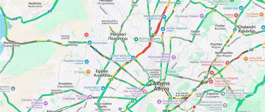 Κίνηση δρόμων (GOOGLE)