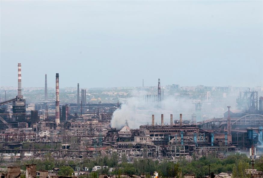 Το εργοστάσιο Αζοφστάλ στην Μαριούπολη (AP)