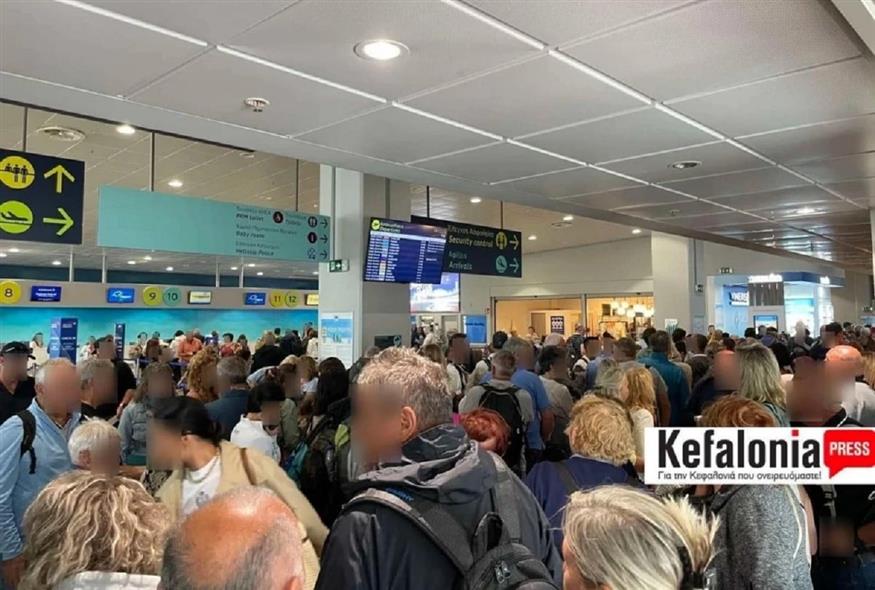 κακοκαιρία - Κεφαλονια - αεροδρόμιο