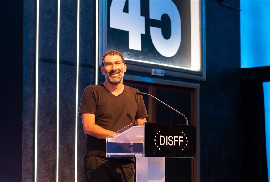 Ο Γιάννης Οικονομίδης στην τελετή έναρξης του 45ου Διεθνούς Φεστιβάλ Ταινιών Μικρού Μήκους Δράμας