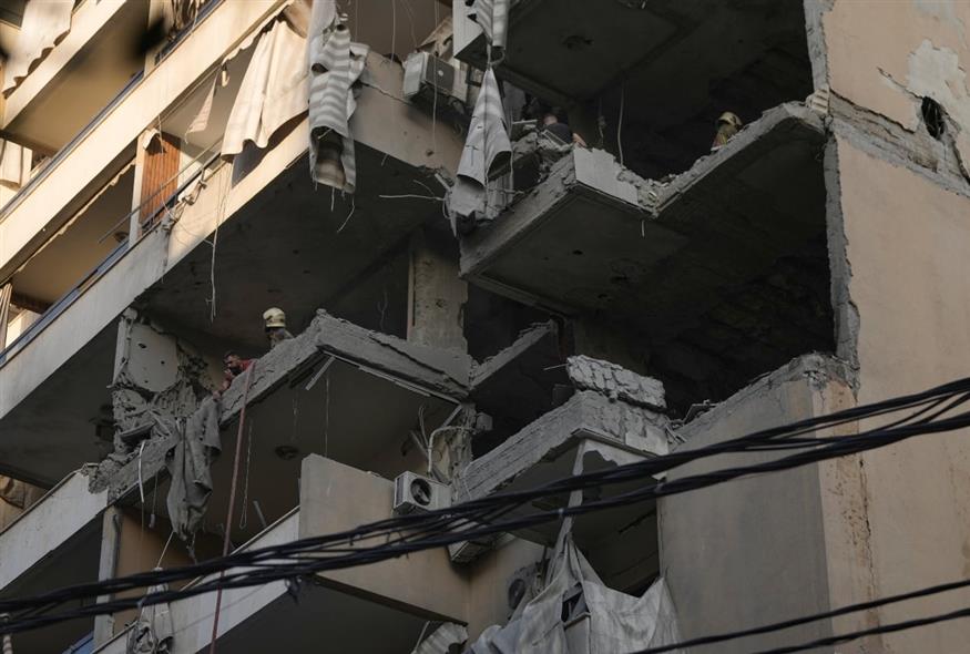 Το κτίριο που έπληξε το Ισράηλ (Bilal Hussein/AP)