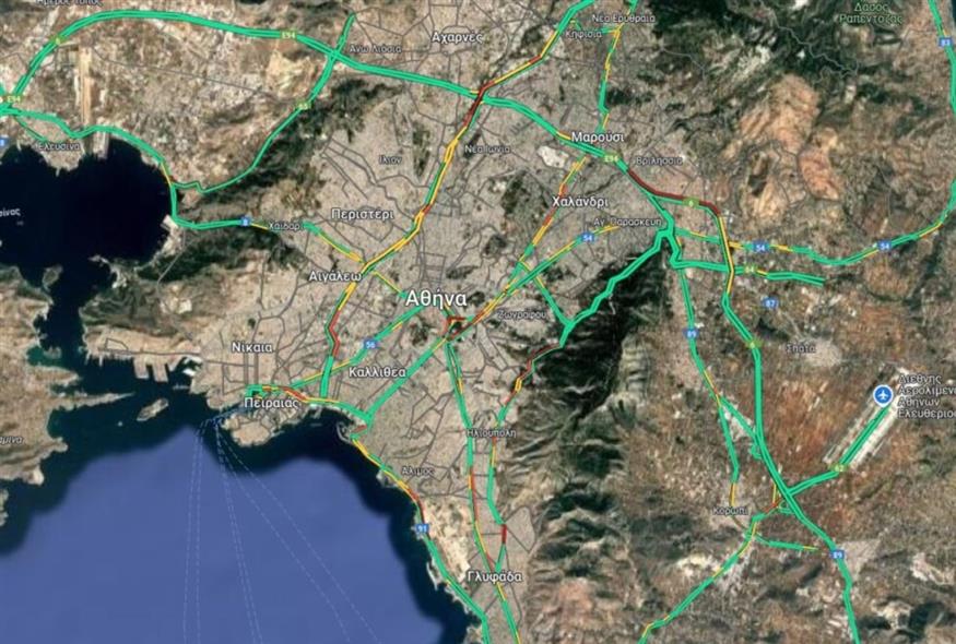 Αττική Οδός - Κίνηση δρόμοι