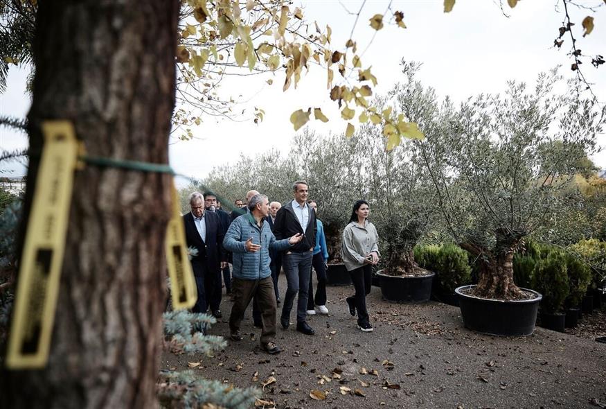 Ξενάγηση του πρωθυπουργού στα φυτώρια Τσακίρη στο Καπανδρίτι