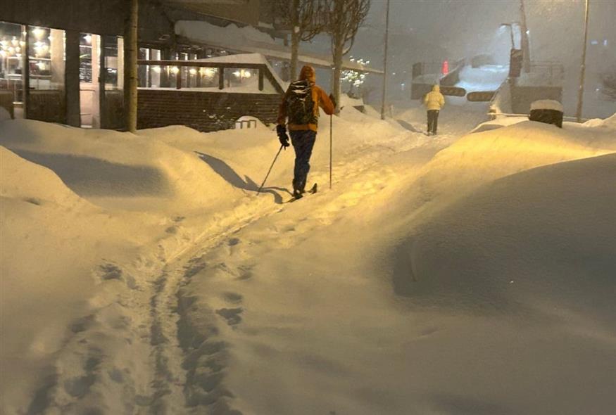 Σφοδρή χιονόπτωση στη Νορβηγία (Twitter)