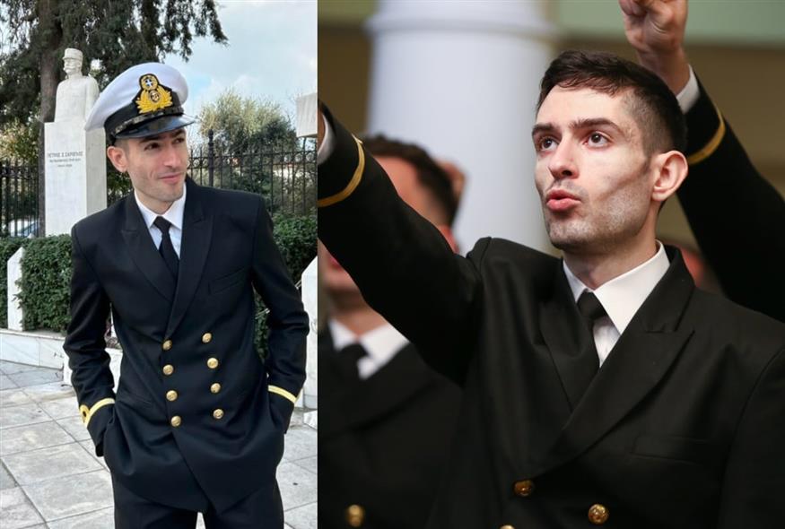Ο Μίλτος Τεντόγλου όπως δεν τον έχουμε ξαναδεί: Ορκίστηκε σημαιοφόρος του Πολεμικού Ναυτικού